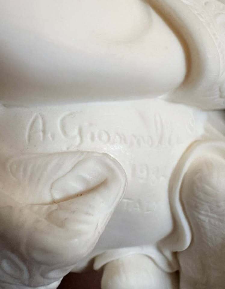 Vintage Signed Arnaldo Giannelli MCM Alabaster Resin Sculptures