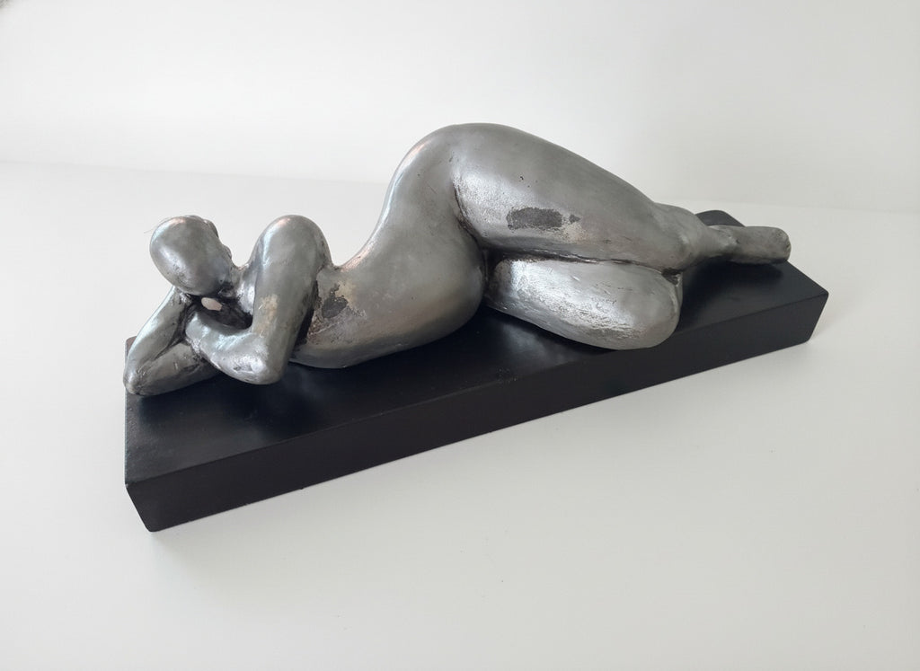 Original Large Table Sculpture of a Voluptuous Female Nude by Attila Tivadar