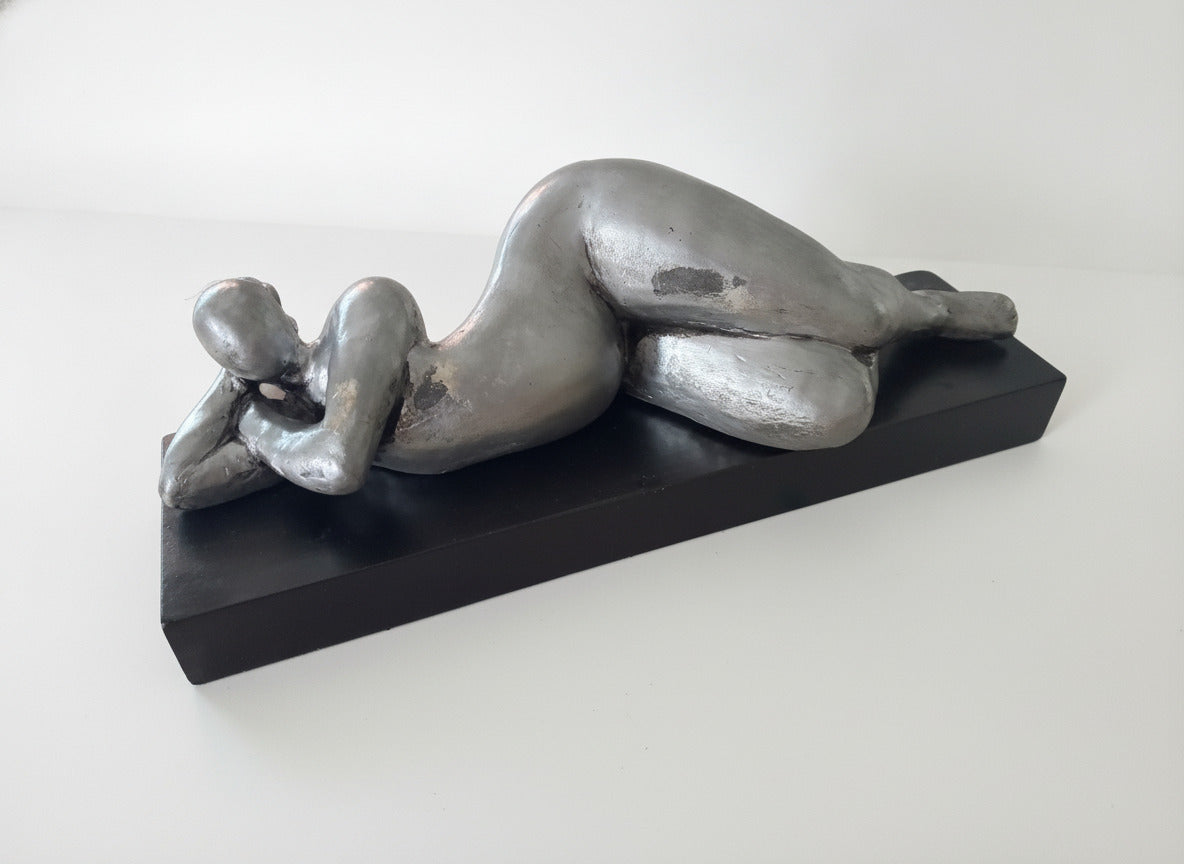 Original Large Table Sculpture of a Voluptuous Female Nude by Attila Tivadar