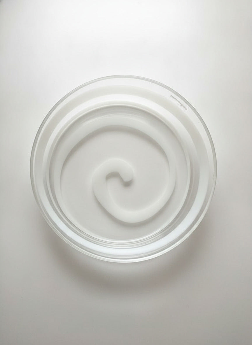 Polish Handmade Mid-Century Modern Acrylic Spiral Decorative Bowl