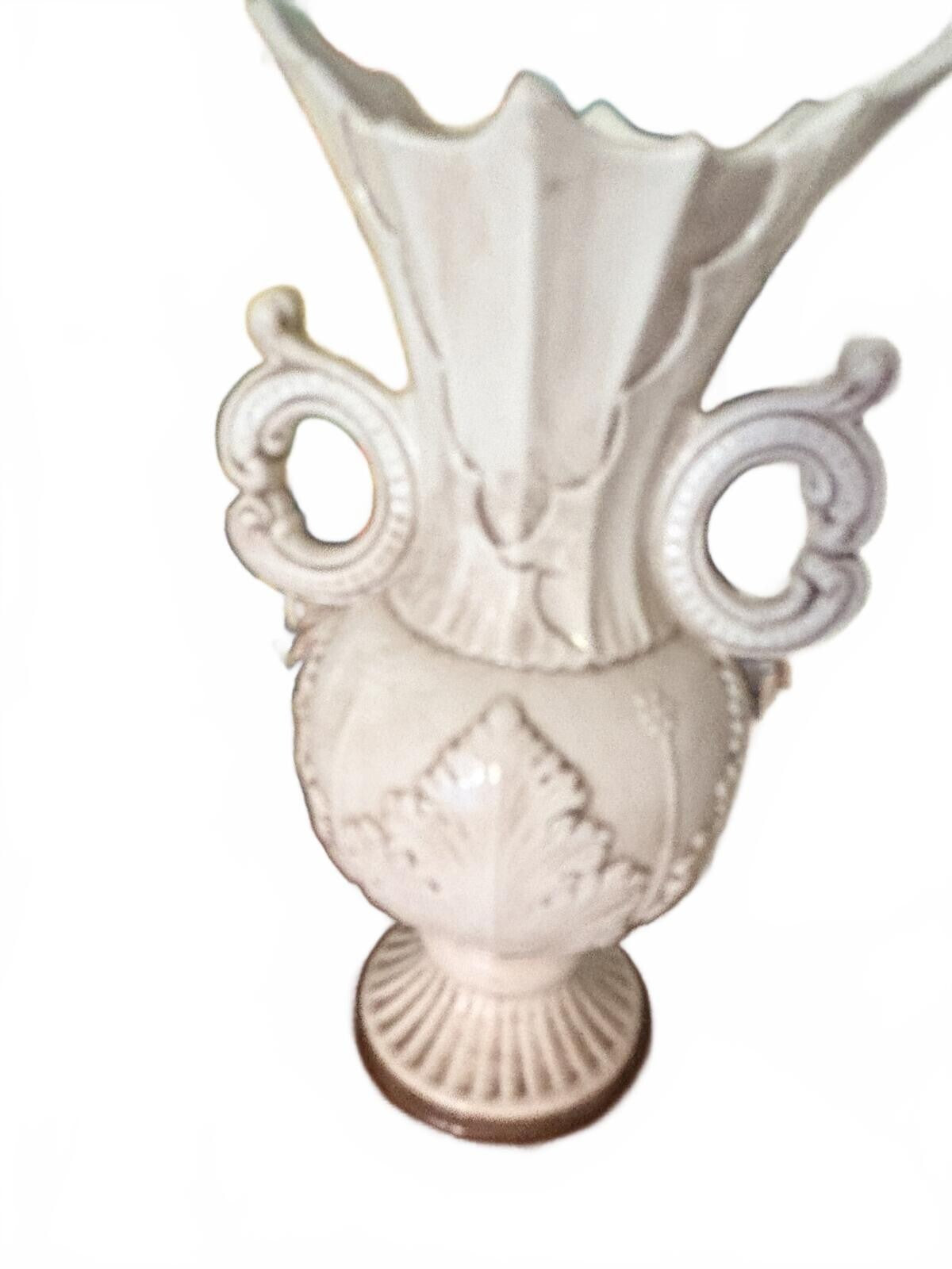 Vintage Capodimonte Italian Porcelain Vase with Hand-Applied Roses