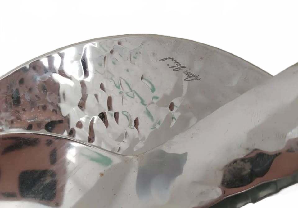 Don Sheil Hammered Stainless Steel Spoon Rest and Dish Set Made in Australia