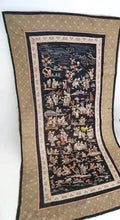 13 x 26" Antique Chinese Embroidered Silk Panel Depicting "100 Children" Motif