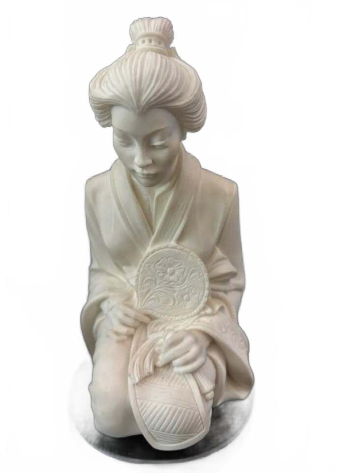 Vintage Signed Arnaldo Giannelli MCM Alabaster Resin Sculptures