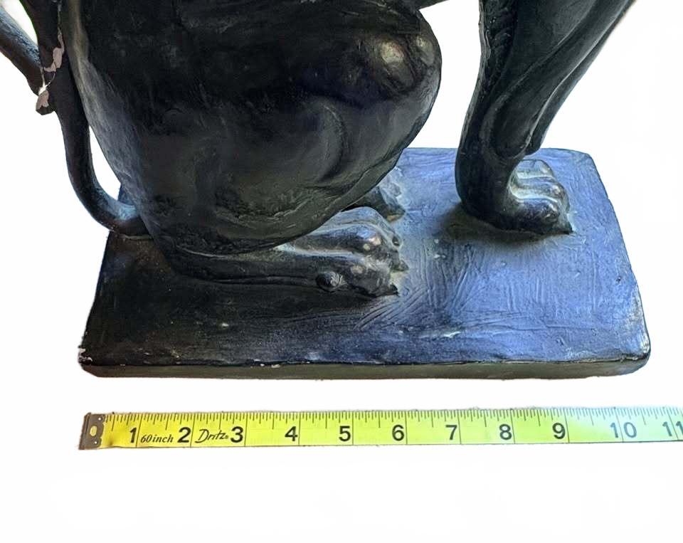 Handcrafted Mythical Griffin Sculpture with Winged Details
