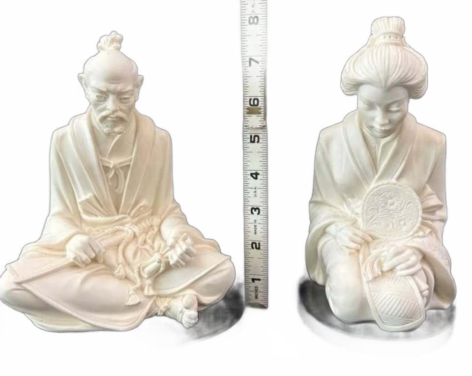 Vintage Signed Arnaldo Giannelli MCM Alabaster Resin Sculptures
