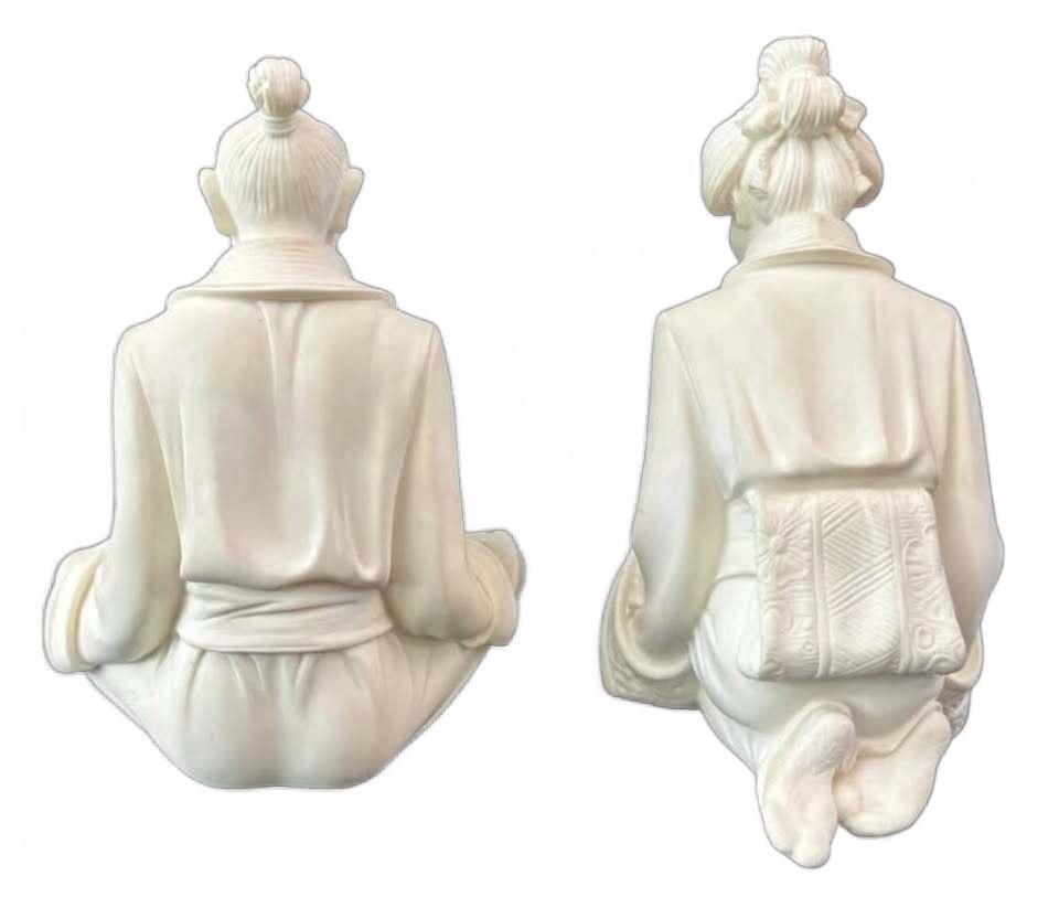 Vintage Signed Arnaldo Giannelli MCM Alabaster Resin Sculptures