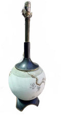 Vintage Textured Ceramic Floral Table Lamp