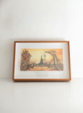 Vintage Thai Royal Barges 3D Art Print Framed Illustration with Cultural Text
