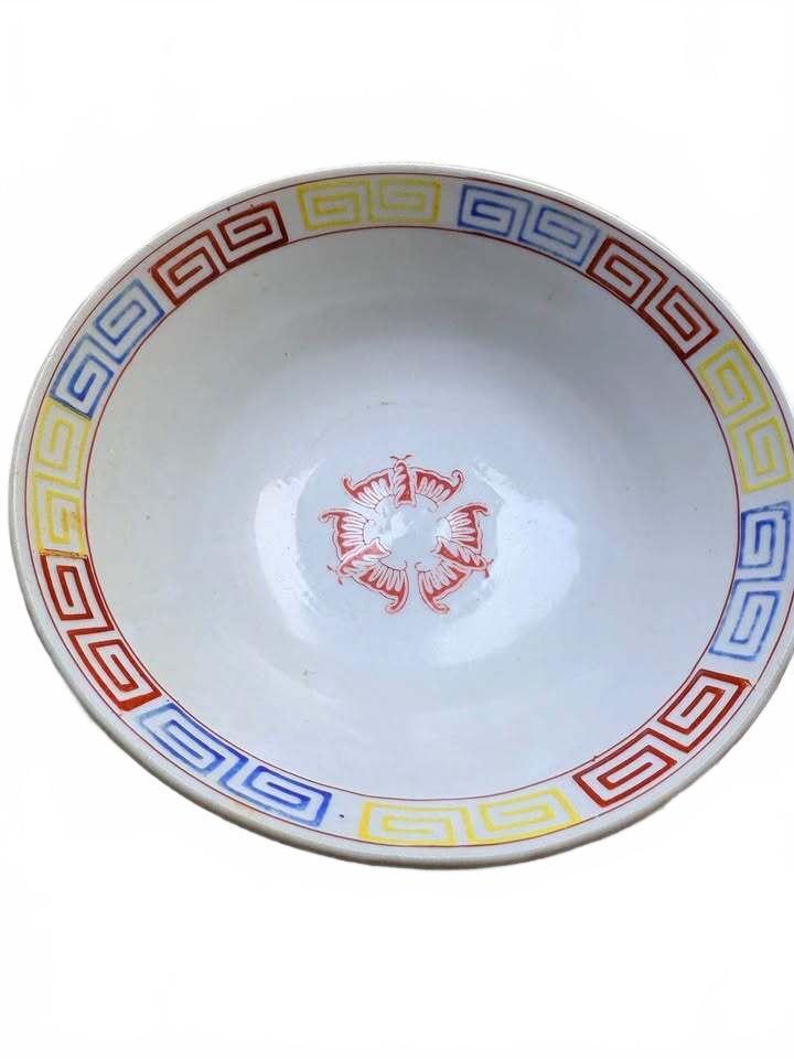 Vintage Japanese Porcelain Phoenix Bowl with Qianlong Mark