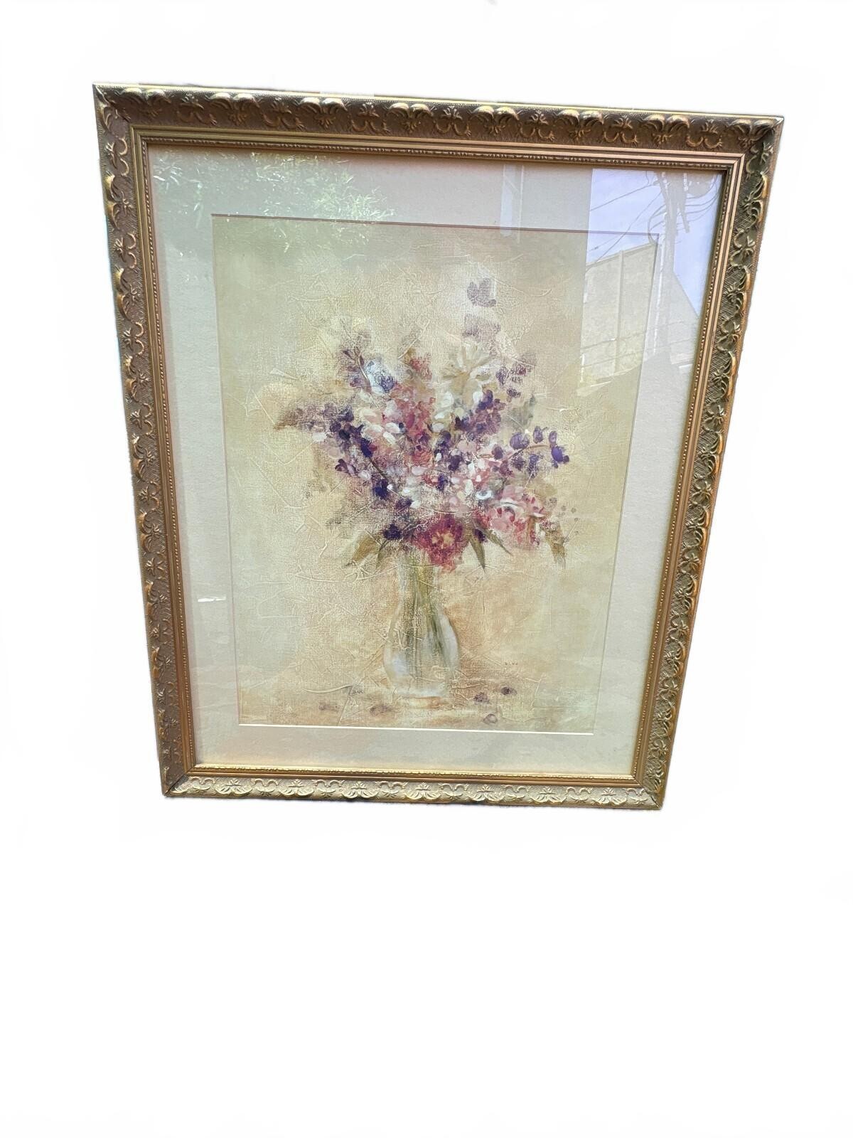 22x26 Gold Ornate Framed Floral Print