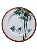 Hakusan China Bamboo Pattern Porcelain Dinner Plate Made in Japan