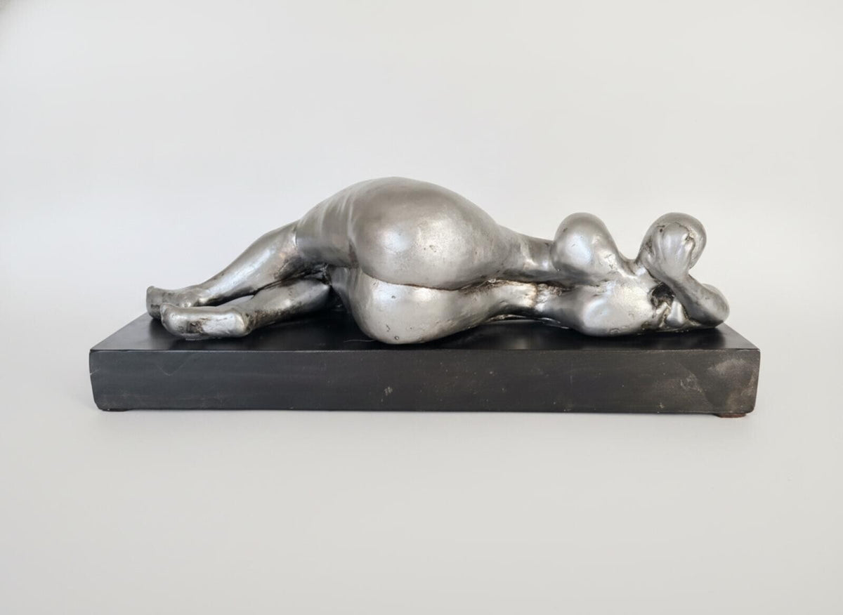 Original Large Table Sculpture of a Voluptuous Female Nude by Attila Tivadar