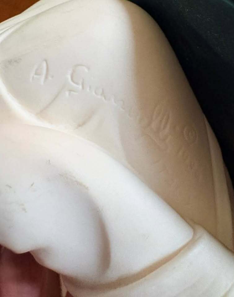 Vintage Signed Arnaldo Giannelli MCM Alabaster Resin Sculptures