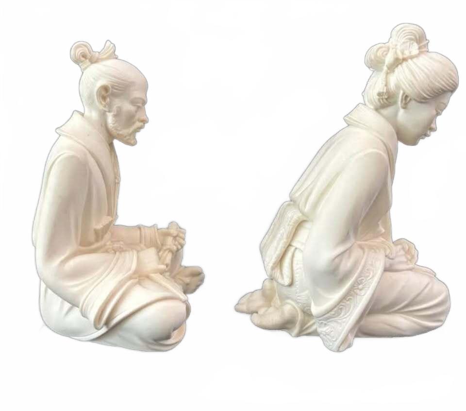 Vintage Signed Arnaldo Giannelli MCM Alabaster Resin Sculptures