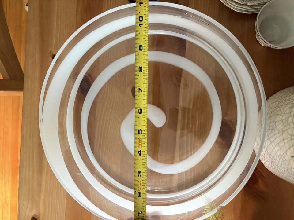 Polish Handmade Mid-Century Modern Acrylic Spiral Decorative Bowl