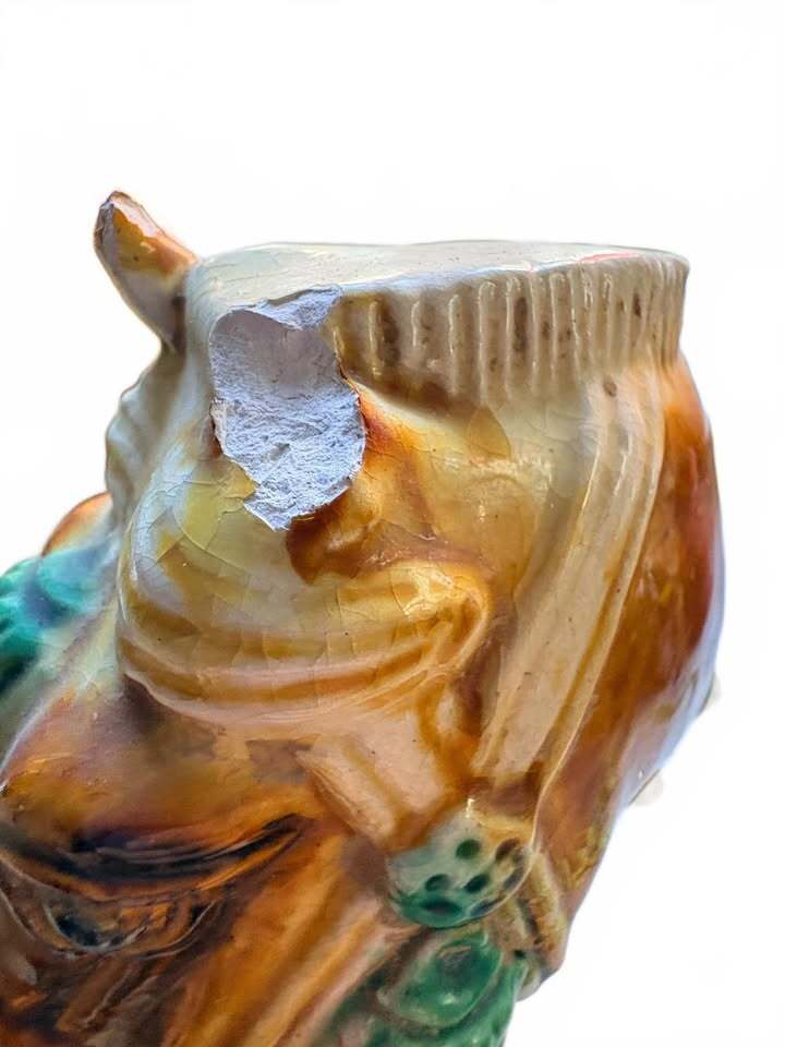 Vintage Ceramic Tang Dynasty Style Glazed Horse Sculpture