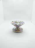 Tabletops Gallery Jardine Hand Painted Ceramic Pedestal Bowl and Plate Set