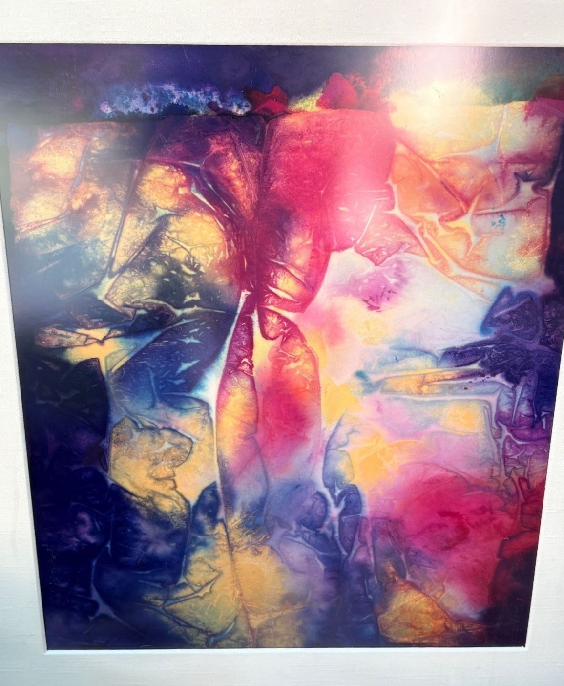 Abstract Colorful Modern Art Print in Black Frame