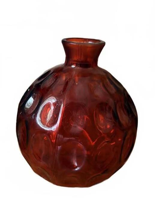 Vidrios San Miguel Red Recycled Glass Vase Handmade in Spain